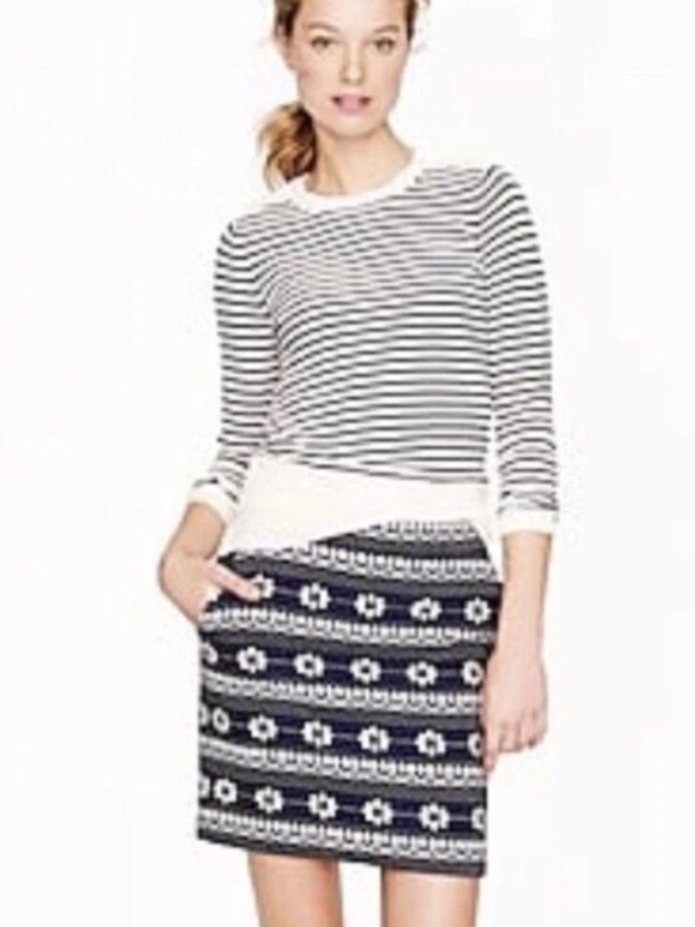 J Crew Floral Jacquard Mini Skirt Style # 07835 Size 6